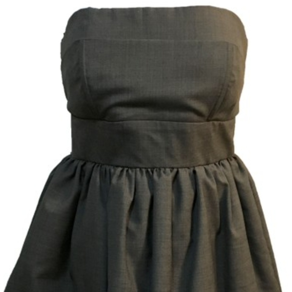 Stella & Jamie Grey Strapless Over Black Lace Ski